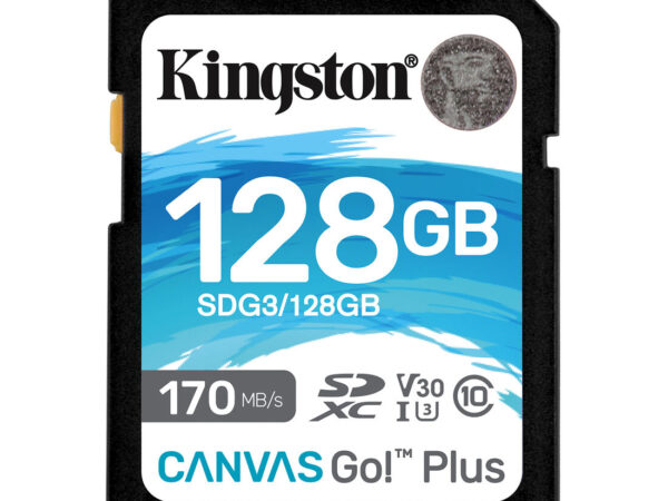 Kingston Technology Canvas Go! Plus Scheda SDXC Canvas Go Plus 170R C10 UHS-I U3 V30 da 128GB