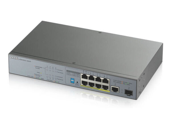 Zyxel GS1300-10HP Non gestito Gigabit Ethernet (10/100/1000) Supporto Power over Ethernet (PoE) Grigio