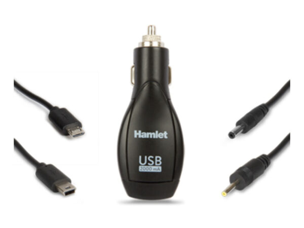 Hamlet Universal Kit alimentatore per auto per smartphone e tablet 4 in 1 con 4 connettori