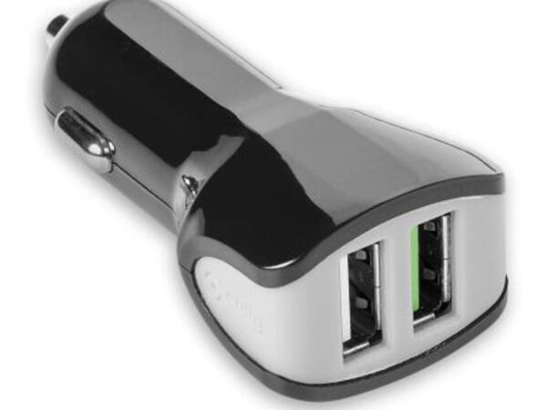 Celly CC2USBTURBOBK Caricabatterie per dispositivi mobili Smartphone, Tablet Nero, Grigio USB Auto