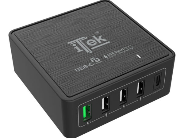 itek ITSCT4UC60 Caricabatterie per dispositivi mobili Universale Nero AC Ricarica rapida Interno