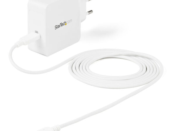 StarTech.com Caricatore USB C da parete - Alimentatore USB C per laptop 60W PD - Cavo da 2 m - Adattatore di alimentazione universale USB tipo C - Dell XPS/Lenovo X1 Carbon/HP EliteBook/MacBook - Certificazione USB IF/CE