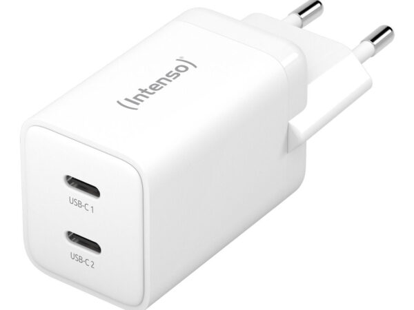 Intenso POWER ADAPTER 2XUSB-C GAN/7804012 Universale Bianco AC Ricarica rapida Interno