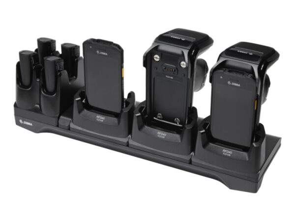 Zebra CRD3S4T-RFD40-TC2X-COM-1R Caricabatterie per dispositivi mobili Computer portatile, Lettore RFID Nero AC Interno