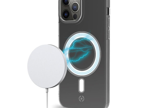 Celly MAGKIT Caricabatterie per dispositivi mobili Argento, Bianco, Trasparente Interno