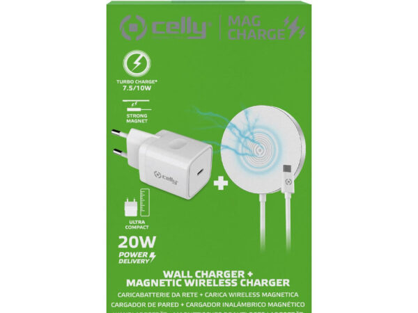Celly Magchargekit Universale Bianco AC Carica wireless Interno