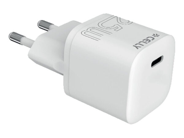 Celly UCTC1USBC25WWH Caricabatterie per dispositivi mobili Universale Bianco AC Interno