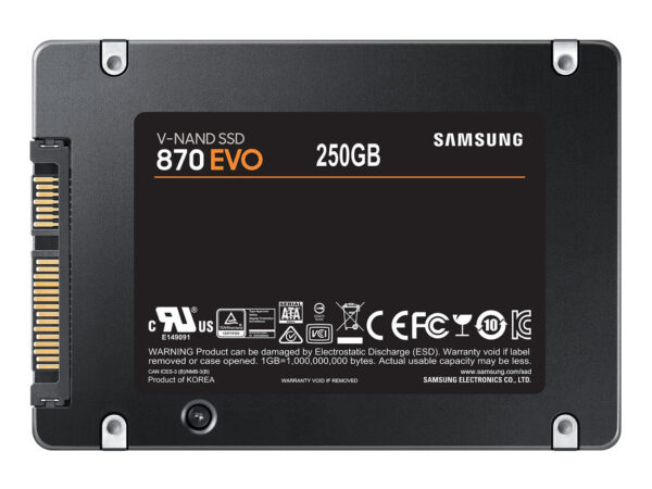 Samsung 870 EVO 250 GB 2.5" Serial ATA III V-NAND