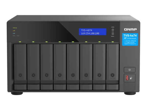 QNAP TVS-H874T-I9-64G server NAS e di archiviazione Tower Intel Core i9 64 GB DDR4 0 TB QNAP QTS Nero