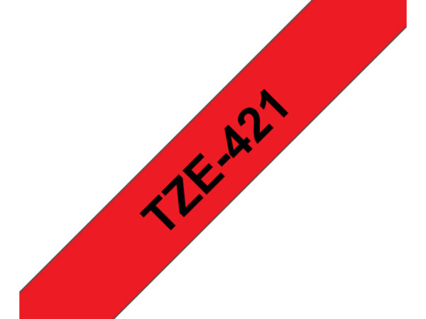 Brother TZE-421 nastro per etichettatrice Nero su rosso