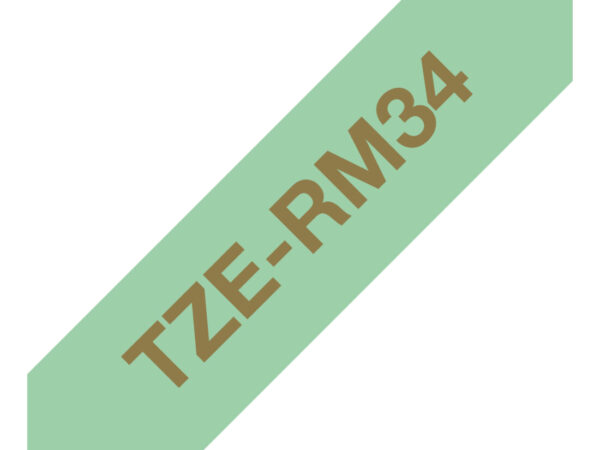 Brother TZE-RM34 nastro per etichettatrice Oro su colore menta