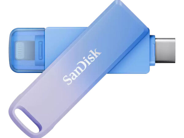 SanDisk Creator Phone Drive unità flash USB 128 GB USB Type-C / Lightning 3.2 Gen 1 (3.1 Gen 1) Blu, Lillà