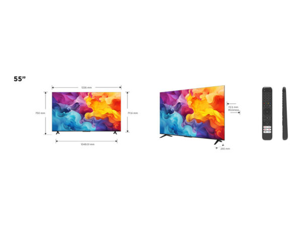 TCL P61 Smart TV Ultra HD 4K 55" 55P61B, Dolby Audio, Controlli vocali, Google TV