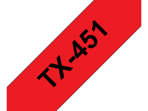 Brother TX-451 nastro per etichettatrice Nero su rosso