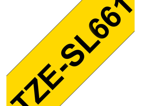 Brother TZE-SL661 nastro per etichettatrice Nero su giallo