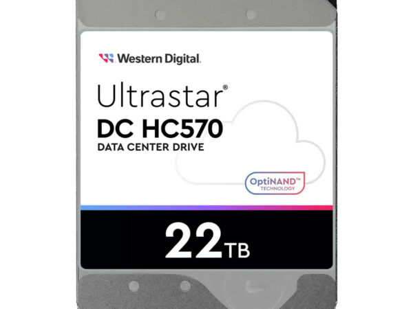 Western Digital Ultrastar DC HC570 disco rigido interno 22 TB 7200 Giri/min 512 MB 3.5" Serial ATA III