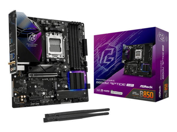 Asrock Phantom Gaming B850M Riptide WiFi AMD B850 Socket AM5 micro ATX