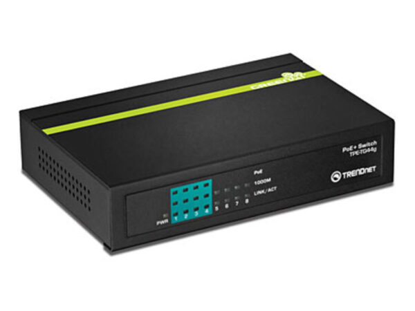 Trendnet TPE-TG44G switch di rete Non gestito Supporto Power over Ethernet (PoE) Nero