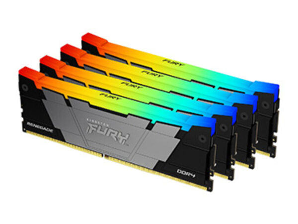 Kingston Technology FURY 64GB 3600MT/s DDR4 CL16 DIMM (Kit da 4) 1Gx8 Renegade RGB