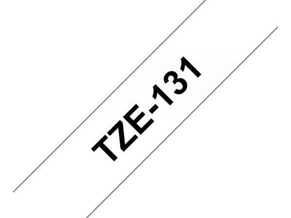 Brother TZE-131 nastro per etichettatrice Nero trasparente