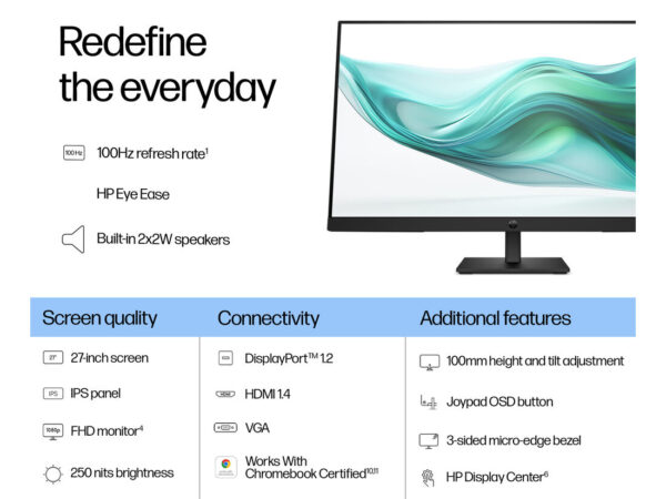 HP Series 3 Pro Monitor serie 3 Pro FHD da 27" - 327ph