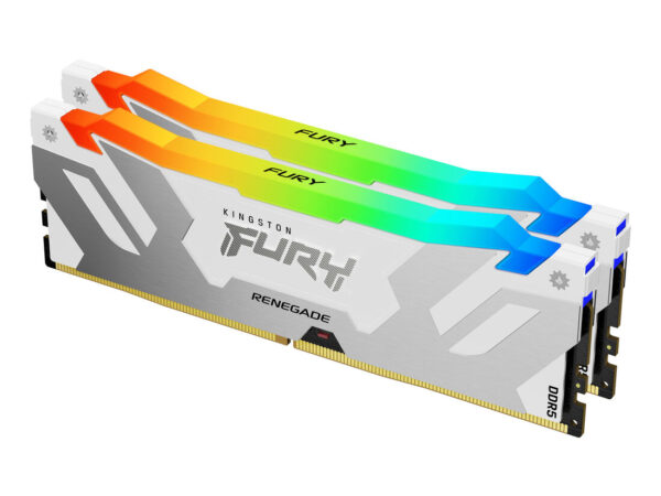 Kingston Technology FURY 64GB 6400MT/s DDR5 CL32 DIMM (Kit da 2) Renegade RGB Bianco XMP