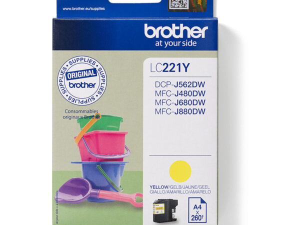 Brother LC221Y cartuccia d'inchiostro 1 pz Originale Giallo