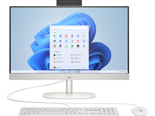 HP 24-cr0011nl AMD Ryzen 5 7520U 60,5 cm (23.8") 1920 x 1080 Pixel PC All-in-one 8 GB LPDDR5-SDRAM 512 GB SSD Windows 11 Home Wi-Fi 6 (802.11ax) Bianco