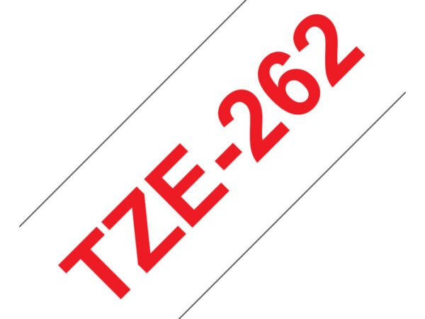 Brother TZE-262 nastro per etichettatrice Rosso su bianco