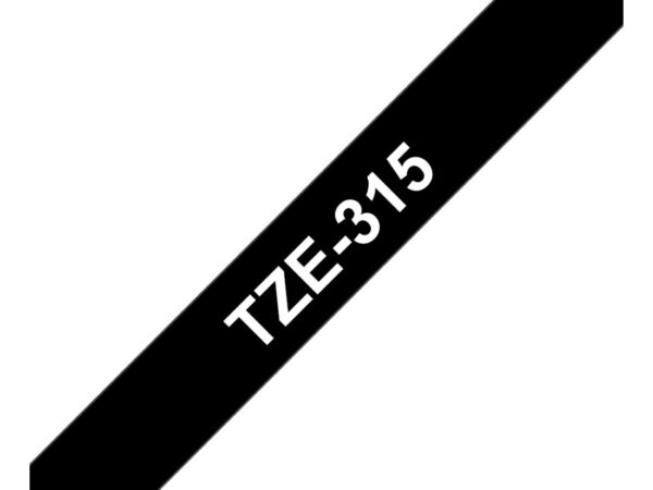 Brother TZE315 nastro per etichettatrice Bianco su nero TZe