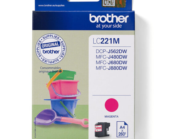 Brother LC221M cartuccia d'inchiostro 1 pz Originale Magenta