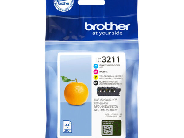 Brother LC3211VAL cartuccia d'inchiostro 4 pz Originale Resa standard Nero, Ciano, Magenta, Giallo