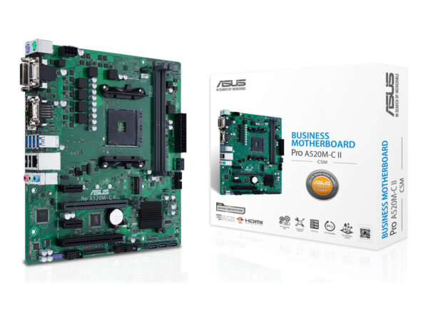 ASUS PRO A520M-C II/CSM AMD A520 Socket AM4 micro ATX