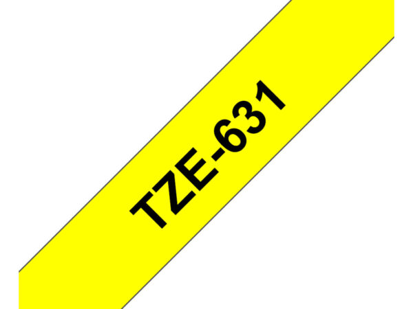 Brother TZE-631 nastro per etichettatrice Nero su giallo