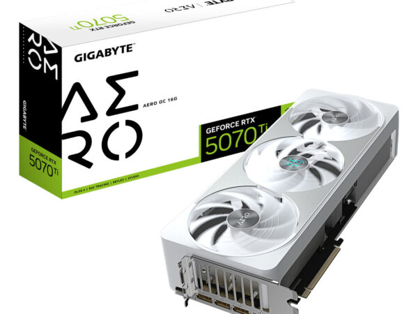 GIGABYTE GeForce RTX 5070 Ti AERO OC 16G Scheda Grafica - 16GB GDDR7, 256 bit, PCI-E 5.0, 2588 MHz Core Clock, 3 x DP 2.1a, 1 x HDMI 2.1b, NVIDIA DLSS 4, GV-N507TAERO OC-16GD