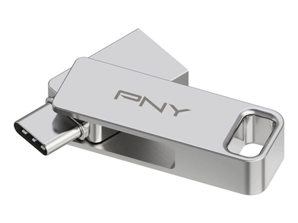 PNY DUO LINK unità flash USB 64 GB USB Type-A / USB Type-C 3.2 Gen 1 (3.1 Gen 1) Acciaio inox