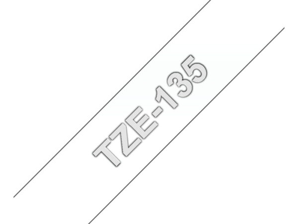 Brother TZE-135 nastro per etichettatrice Bianco su trasparente