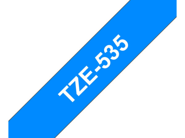 Brother TZE-535 nastro per etichettatrice Bianco su blu