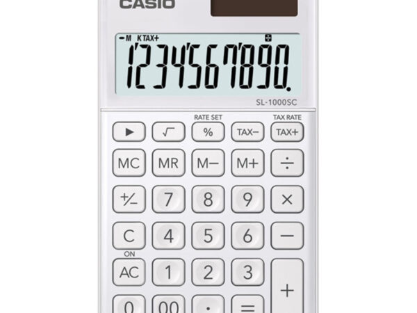 Casio SL-1000SC-WE calcolatrice Tasca Calcolatrice di base Bianco