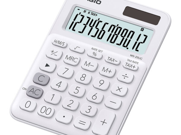 Casio MS-20UC-WE calcolatrice Desktop Calcolatrice di base Bianco