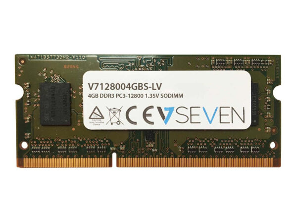 V7 V7128004GBS-DR-LV memoria 4 GB 1 x 4 GB DDR3 1600 MHz