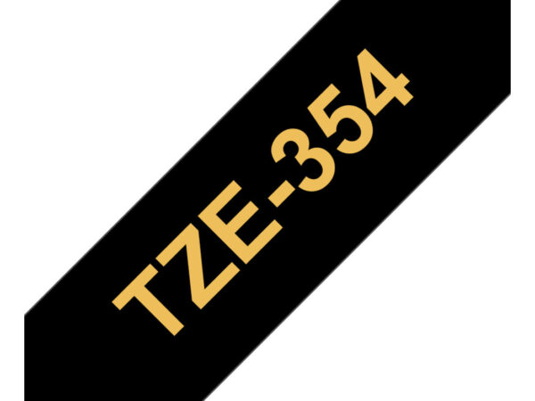 Brother TZE-354 nastro per etichettatrice Oro su nero