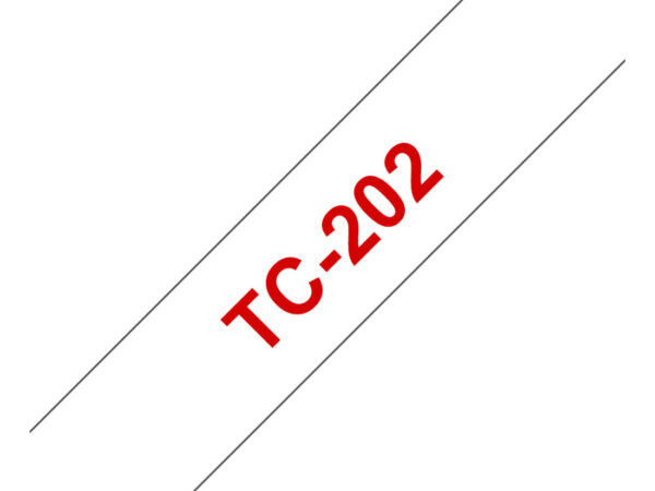 Brother TC-202 nastro per etichettatrice Rosso su bianco