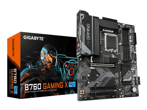 GIGABYTE B760 GAMING X Scheda Madre - Supporta processori Intel Core 14ª generazione, VRM digitale a 8+1+1 fasi, fino a 7600MHz DDR5 (OC), 3x PCIe 4.0 M.2, 2.5GbE LAN, USB 3.2 Gen 2