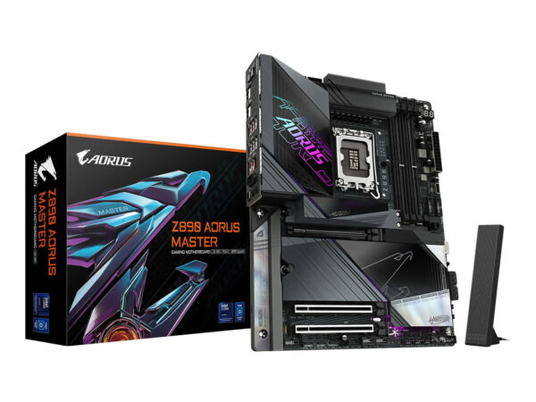 GIGABYTE Z890 AORUS MASTER Scheda Madre - Supporta CPU Intel Core Ultra (Serie 2), VRM a 18+1+2 fasi, fino a 9500MHz DDR5 (OC), 2xPCIe 5.0 + 3xPCIe 4.0, Wi-Fi 7, LAN 10GbE, Thunderbolt 4