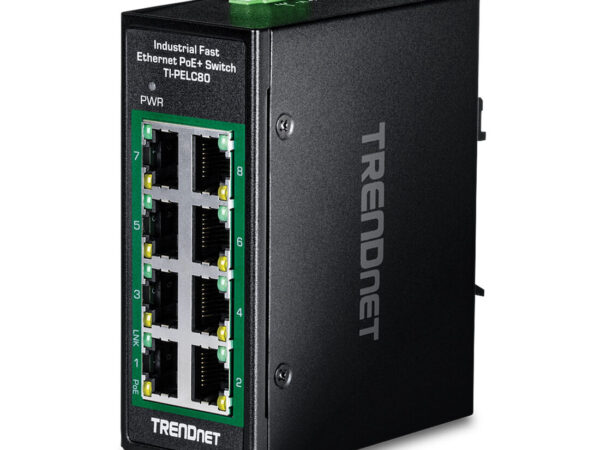 Trendnet TI-PELC80 switch di rete Non gestito Fast Ethernet (10/100) Supporto Power over Ethernet (PoE) Nero