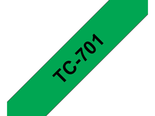Brother TC-701 nastro per etichettatrice Nero su verde