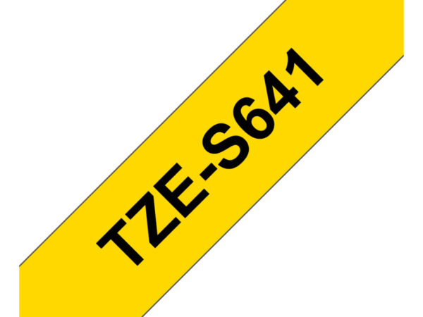 Brother TZE-S641 nastro per etichettatrice Nero su giallo TZ