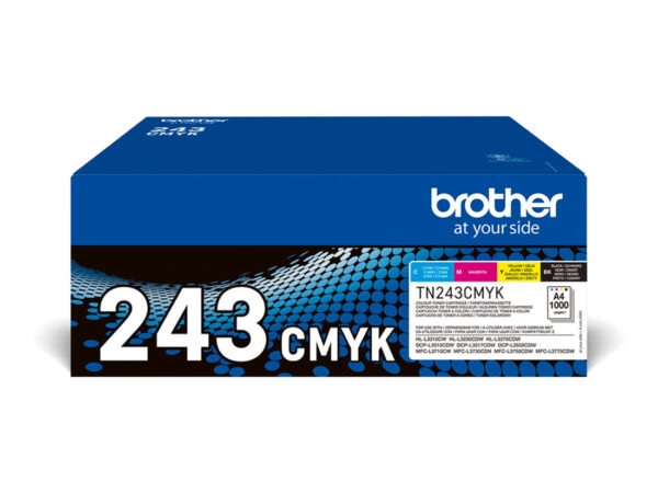 Brother TN-243CMYK cartuccia toner 1 pz Originale Nero, Ciano, Magenta, Giallo