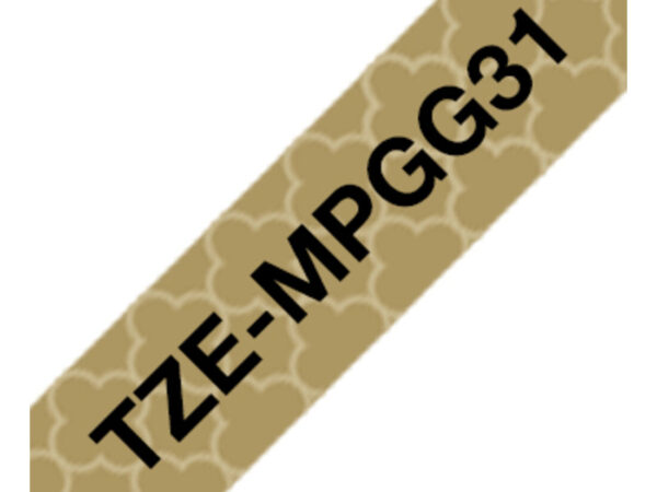 Brother TZE-MPGG31 nastro per etichettatrice Nero dorato